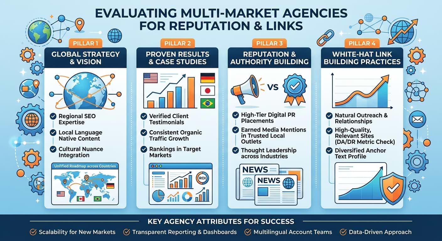 Evaluate Multi-Market Agencies for Reputation & Links